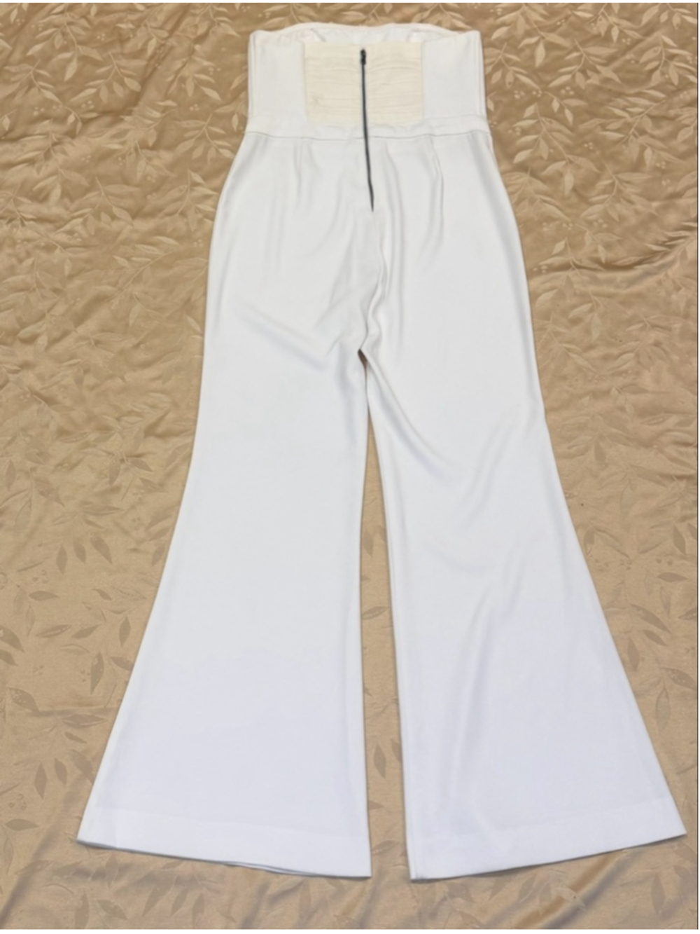Alice + Olivia Strapless White Wide-Leg Jumpsuit - Picture 3 of 6